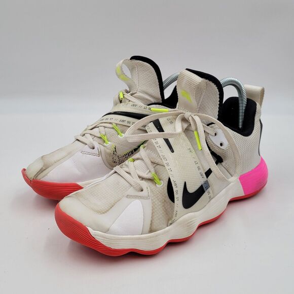 Nike React HyperSet SE White Black Bright Crimson DJ4473-121 Sneakers Size 7 - Picture 1 of 10